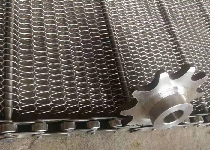 Woven Customized Ss Chain Mesh Conveyor Belt Service Life More Than Five Years