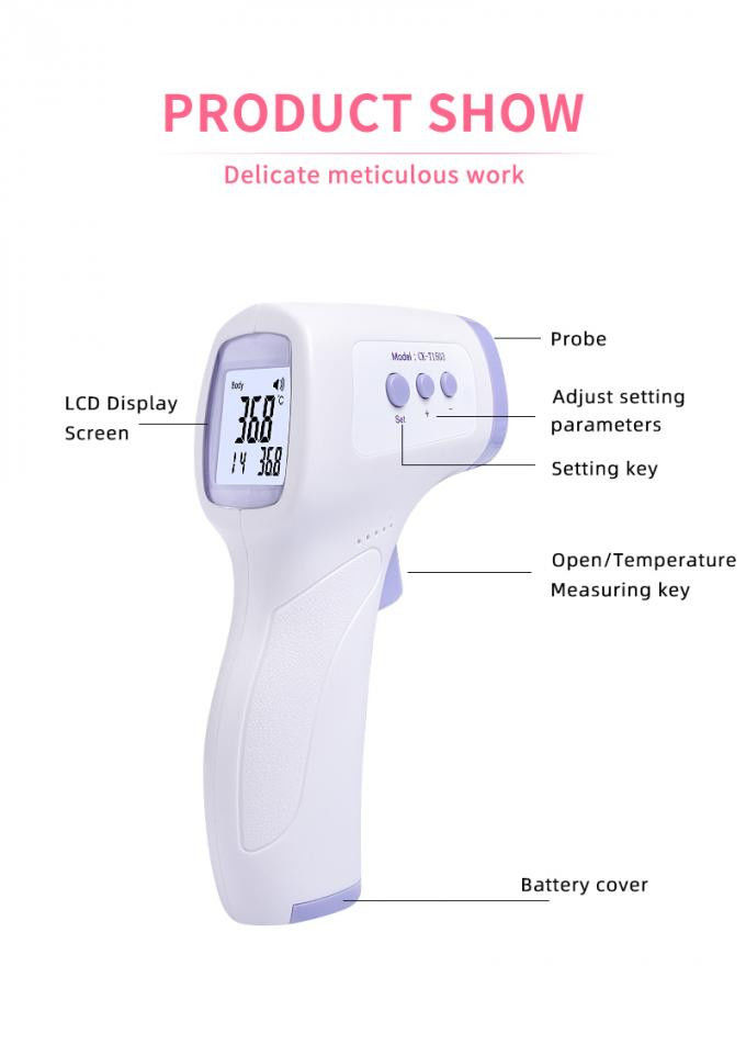 High Precision Medical Forehead And Ear Thermometer Easy To Operate