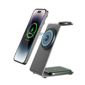 Quality Wireless Aluminum Alloy Charging Stand 15W PD/QC Compatible with iPhone/Samsung/Other Qi Devices wholesale