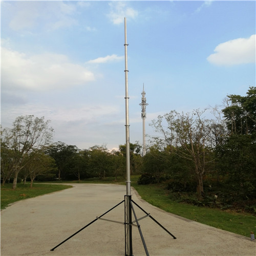 Sports Video Pole Mounted Camera System 30sf 9M With Manual Pan Tilt Endzone