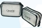 ISO9002 1C Cosmetic Toiletry Bag Square Clear Plastic Zipper Makeup PVC EN71