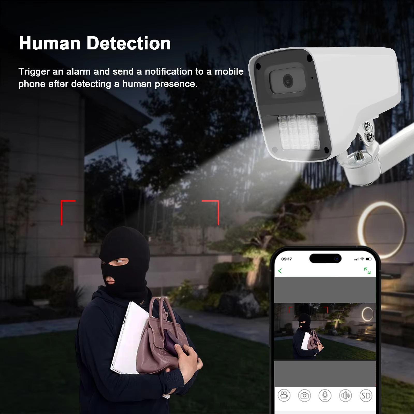 Waterproof CCTV Camera Security Ip Camara Two Way Audio Night Vision 4MP 5MP HD IP PoE CCTV Bullet Camera