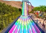 Customize High Speed Long Fiberglass Water Slide Outdoor Play Equipment