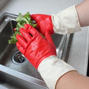 Quality 12 Inches M45g Rubber Dishwashing Gloves Chemical Resistant wholesale