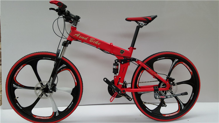Made in China high grade 26" aluminium alloy folding mountain bicycle/bicicle MTB with magnesium one wheel