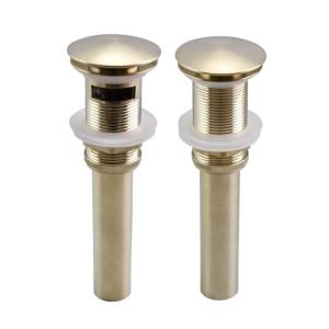 Quality Polished Nickel Pop Up Drain Assembly Bathroom Drainage Fittings Gold Plate wholesale