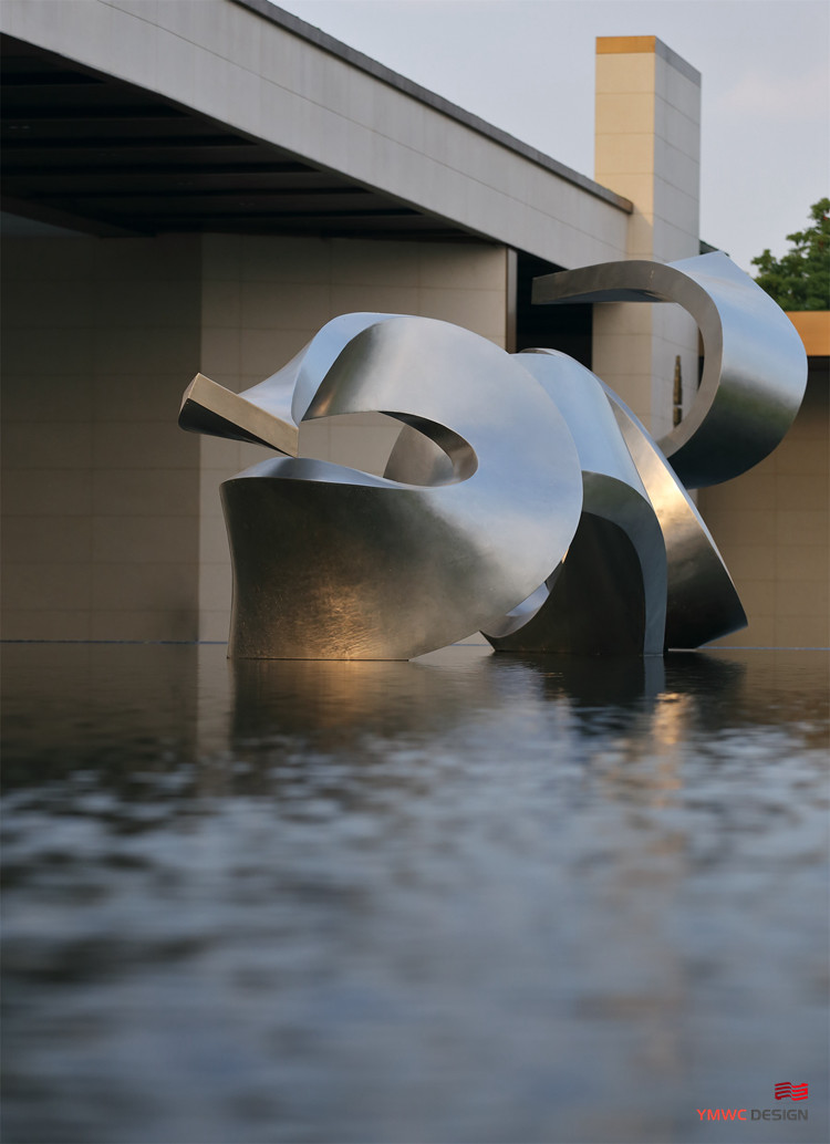 Modernistic Style Custom Shape Stainless Steel Sculptures for Courtyard Art Ornaments