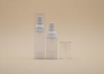 Frosted Slim Airless Cosmetic Bottles White Spray Pump Easy Refill Stable