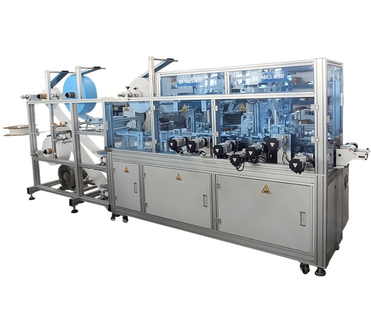 220v Non Woven Face Mask Making Machine , 7 servo Automatic Disposable Face Mask Machine