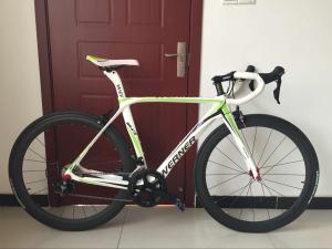 Quality High quality white full carbon fiber 540mm frame 700c racing bicycle/bicicle with Shimano 18 speed wholesale