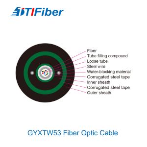 Quality GYXTW53 Ourdoor optical fiber Cable Double Sheat Steel Wire wholesale
