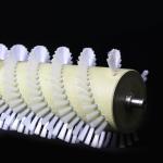 60mm Nylon Industrial Cylindrical Brush Cleaning Roller Customizable