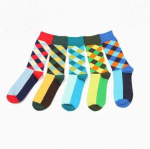 Quality Color Diamond Lattice Socks wholesale