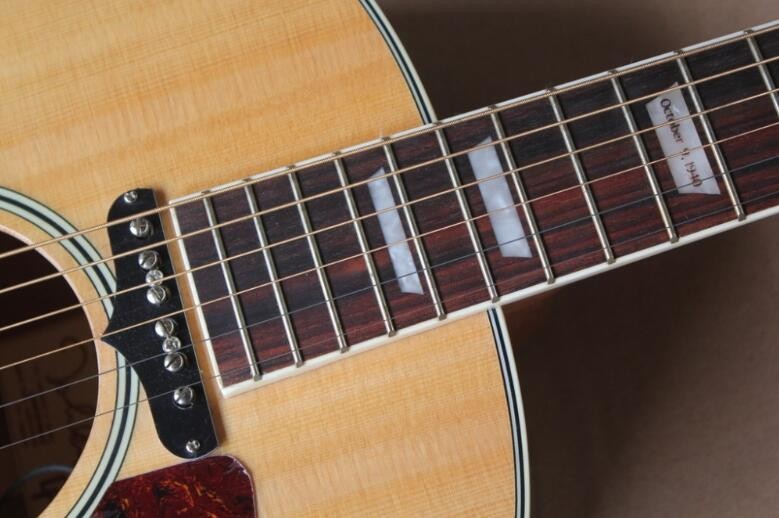 Natural Chibson G160e acoustic guitar John Lennon signature G160 electric acoustic guitar top drawings G160