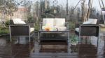 brush alu wicker sofa set