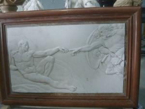 Quality white marble carved panel by hand wholesale