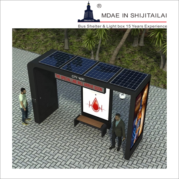 Stainless Steel 2.5m Height 5H Bus Stop System