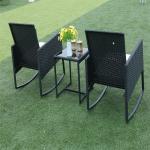 PE Rattan Woven 3 Set Table Chair Hot Sale Best Design swing chair Outdoor