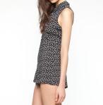 Sleeveless Women Jumpsuits And Rompers , Chiffon Red / Black Little