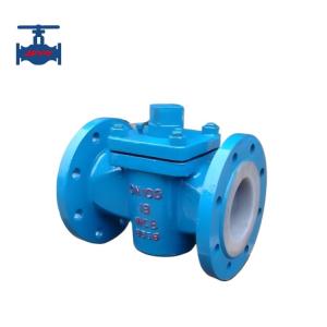 Quality FEP PTFE Fluorine Lined Valve Carbon Steel Cast Steel RF Flanged Hole Sleeve Plug Valve wholesale