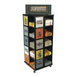 Custom Vitamin Products Display Stand Floorstanding Wooden Display Shelf for