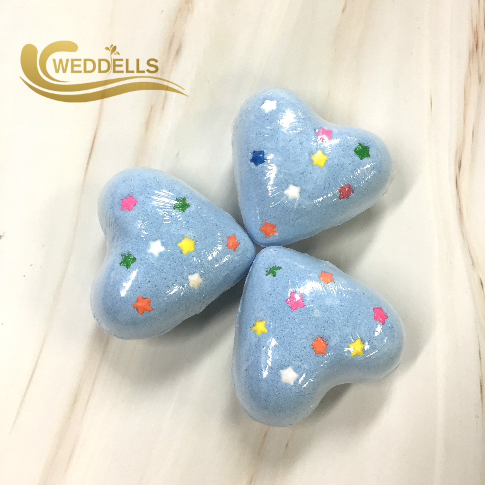 80g Blue Creative Pattern Custom Bath Bombs For Travel Relaxation