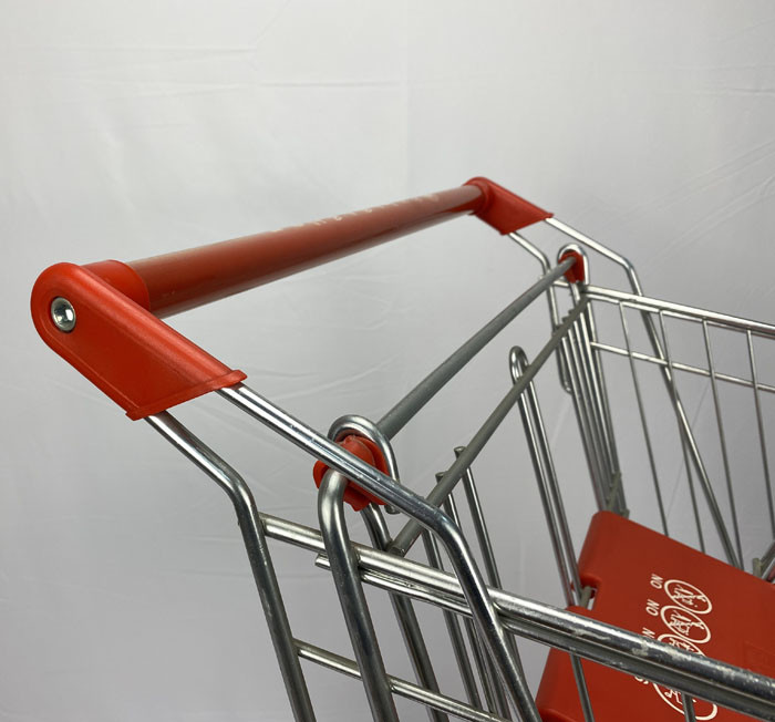 European Type 210L Large Shopping Cart Warehouse Q195 Steel Shopping Trolley Elevators Available