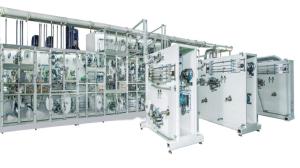 Quality Mitsubishi System 380V 50HZ 60HZ Sanitary Napkin Machine wholesale