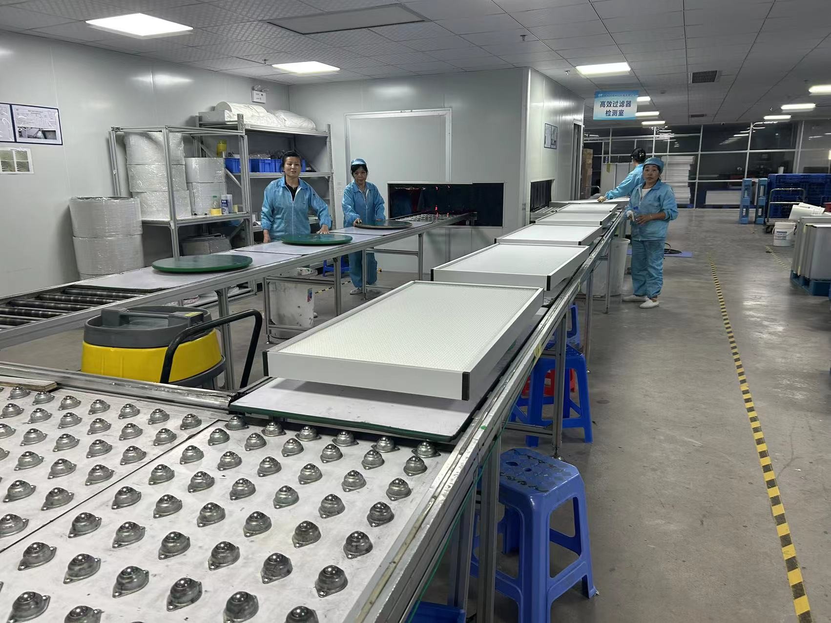 Large Flow Hood Air Filter Panel Style Designed For Modular Cleanroom