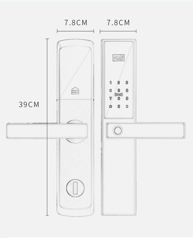 Exterior Interior Selockey Aluminum Sliding Pull Door Lock
