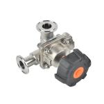 Stainless Steel Sanitary Tri-Clamp 3-Way Diaphragm Valve for Customized