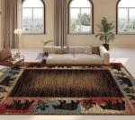 80*200cm Living Room / Hotel Carpet With American Style Animal And Flower Ethnic