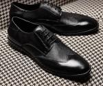 Italian Design Genuine Mens Leather Dress Shoes , Customized Male Formal Shoes