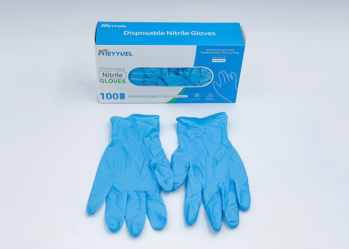 Disposable CE FDA Nitrile Chemical Resistant Gloves Latex Free / Antibacterial