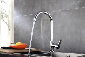 Quality Long Neck Commercial Kitchen Faucets , Hot Cold Water Kitchen Sink Faucets wholesale