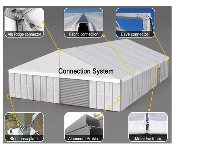 Removable Warehouse Storage Tent High Storage Capacity Warehouse Marquee