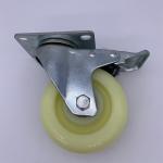 2.5 Inch White Nylon Wheel Swivel Plate Caster with Brake