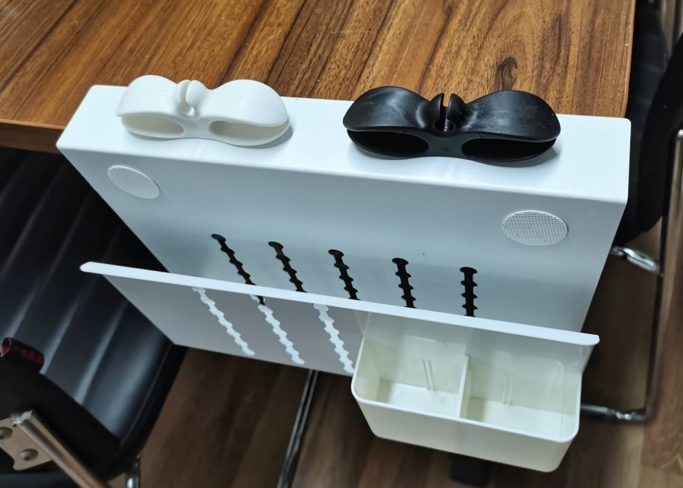 Desk Side Storage 1mm Thickness Under Steel Hanging Organizer for Office Organization