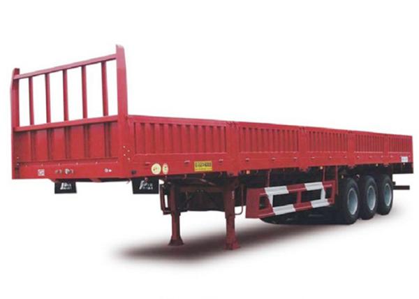 Cheap Bulk Cargo 24V Flatbed Semi Trailer 300cm Triple Axle Equipment for sale