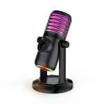 RGB USB Condenser Gaming Microphone For PC Laptop Phone Computer