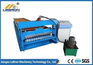 Quality Hydraulic Cut Corrugated Sheet Roll Forming Machine , Sheet Metal Corrugating Machine 8-12m/min wholesale