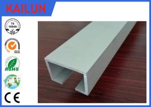 Quality Curtain Track System Silver Anodized Aluminium U Channel Weather Resistance wholesale