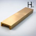 Brushed Wear Resistant Brass U Profile , C38000 Brass Tile Trim
