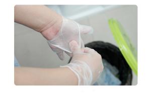 Quality Commercial Clear Latex Free Powder Free Vinyl Gloves For Washing And Cleaning wholesale