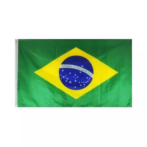 Quality High Quality Custom Brazil Flags 3x5Ft 100D Polyester Flags wholesale