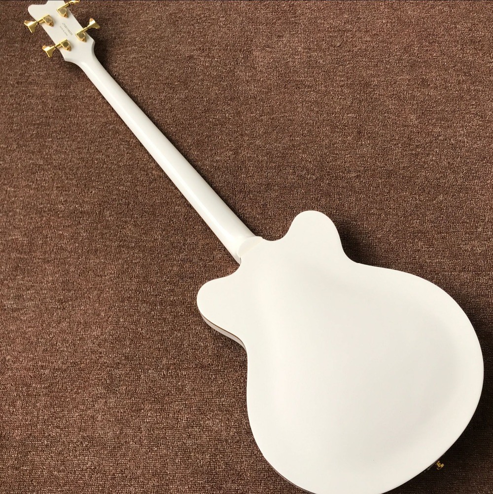 New style,China Custom Jazz white F hollow body electric guitar,Rosewood fingerboard,vibrato system