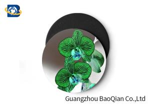 Quality Stunning Flower Personalised Round Coasters , Print Your Own Coasters 3D Lenticular Picture wholesale