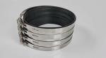 Adjustable 4'' Stainless Steel Hose Clamp Parts Flexible Rubber