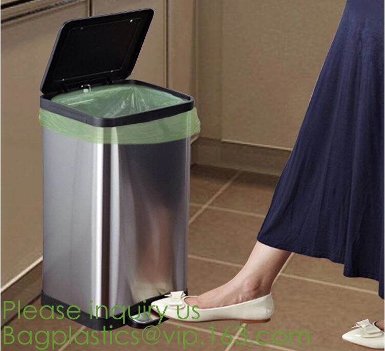 64 Gallon compostable trash bag biodegradable garbage bag, 0.9 Mil, 47"W x 60"H,cornstarch made 100% eco friendly direct