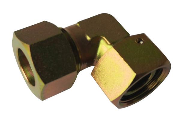 Steel 3/8" Hydraulic Tube Fittings , Elbow BSP Female 60 Cone Adapters 3B9 Quick